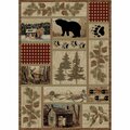 Sleep Ez 3 ft. 11 in. x 5 ft. 3 in. American Destination Getaway Trail Area Rug, Multi Color SL2142951